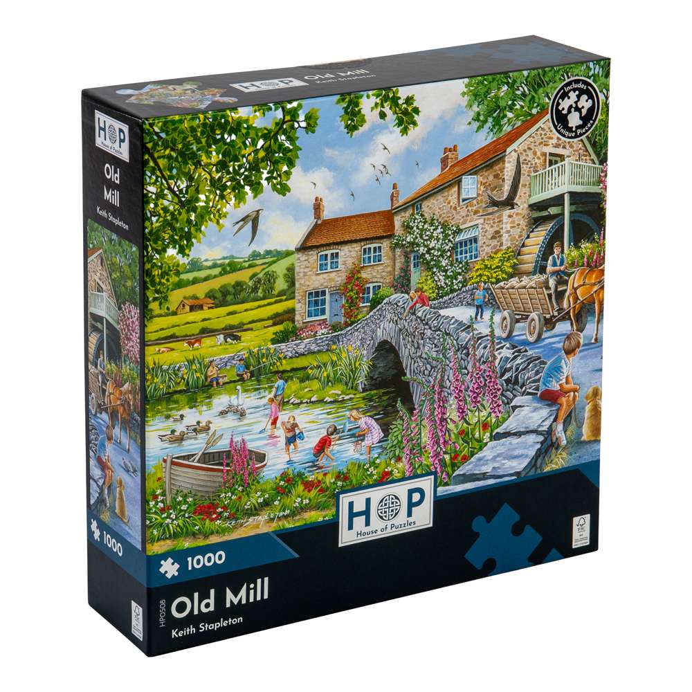 Old Mill - 1000 Piece Jigsaw Puzzle - DAMAGED BOX