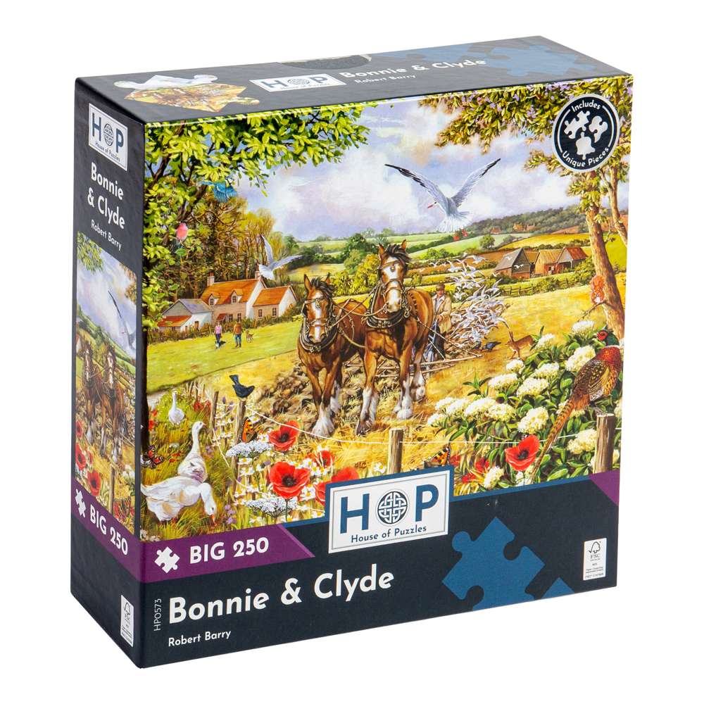 Bonnie & Clyde - BIG 250 Piece Jigsaw Puzzle - DAMAGED BOX
