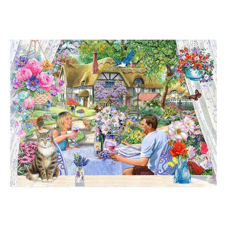 Enjoying the Garden - BIG 500 Piece Jigsaw Puzzle