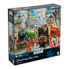 Checking the Line 1000 Piece Puzzle