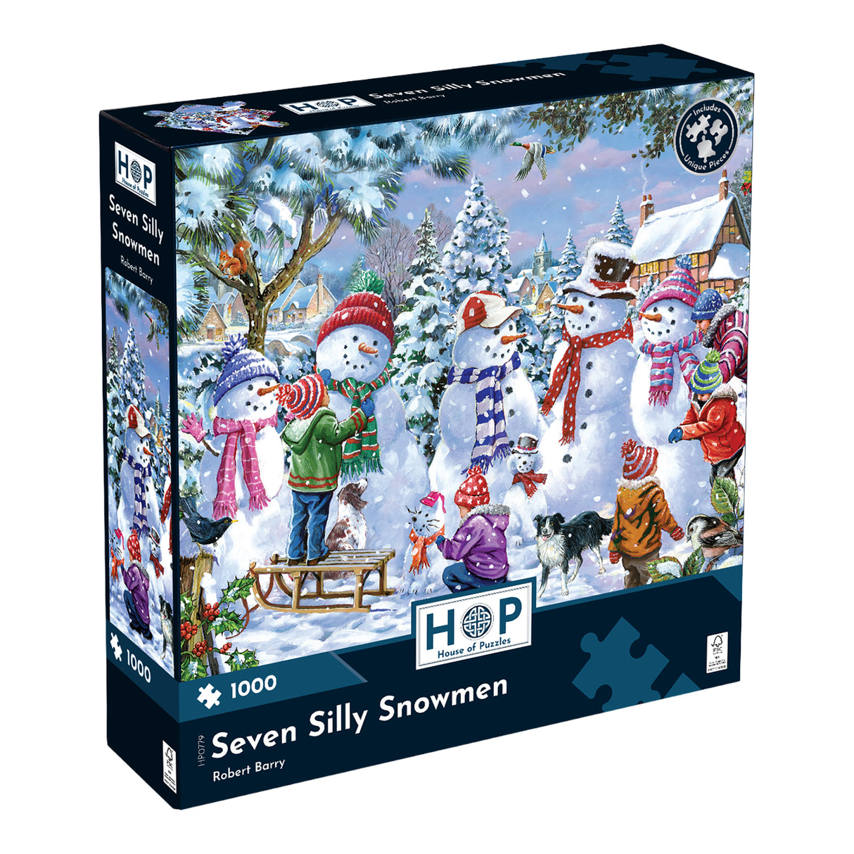 Seven Silly Snowmen 1000 Piece Puzzle - Damaged Box