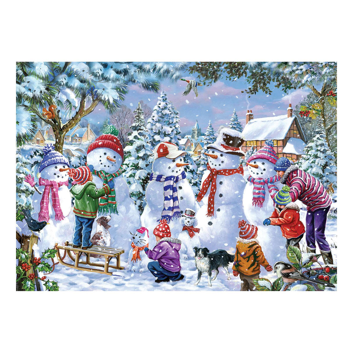 Seven Silly Snowmen 1000 Piece Puzzle - Damaged Box