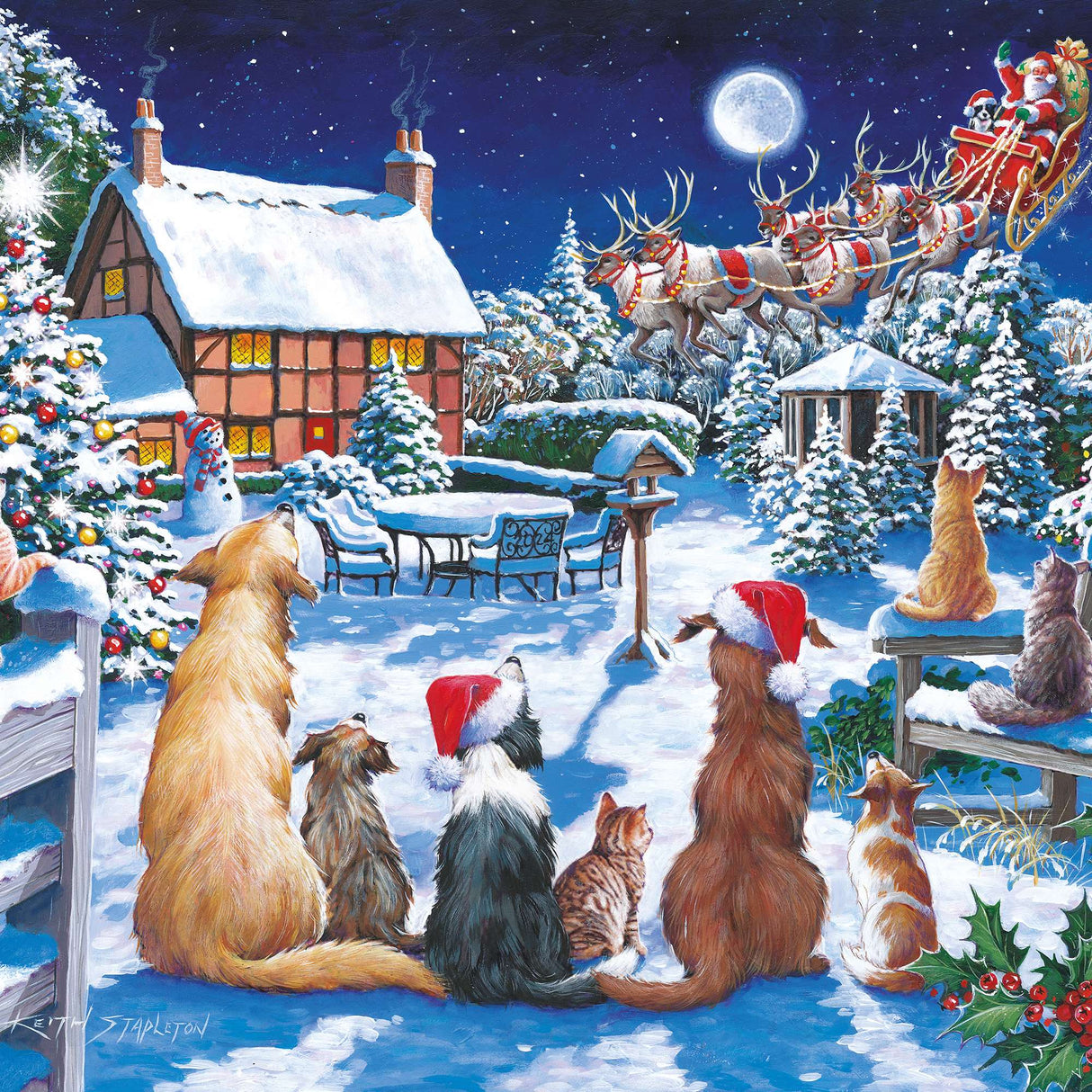 Santa Paws Puzzle Tube - 150 Piece