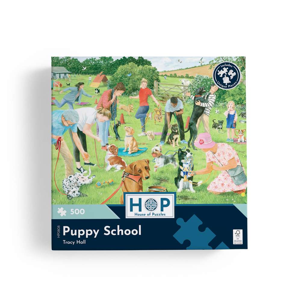 Puppy School 500 Piece Jigsaw Puzzle