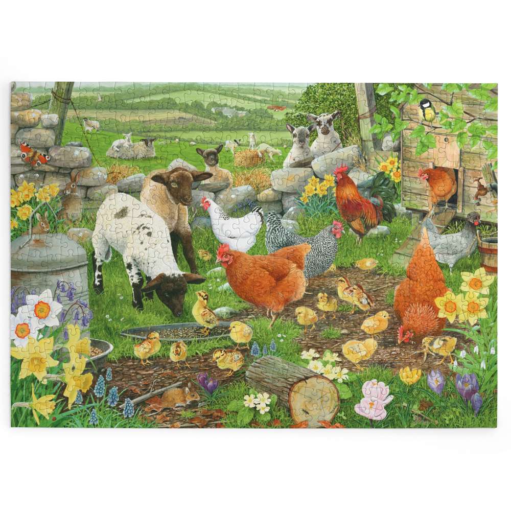 Spring Chickens BIG 500 Jigsaw Puzzle