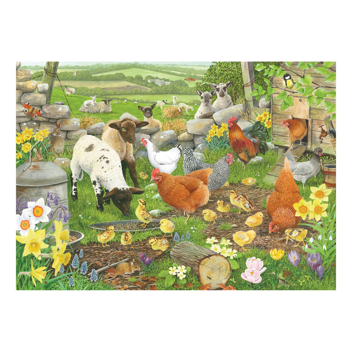 Spring Chickens BIG 500 Jigsaw Puzzle