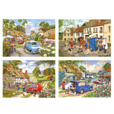 4 x 500 - Village Life 500 Piece Jigsaw Puzzle - Damaged Box