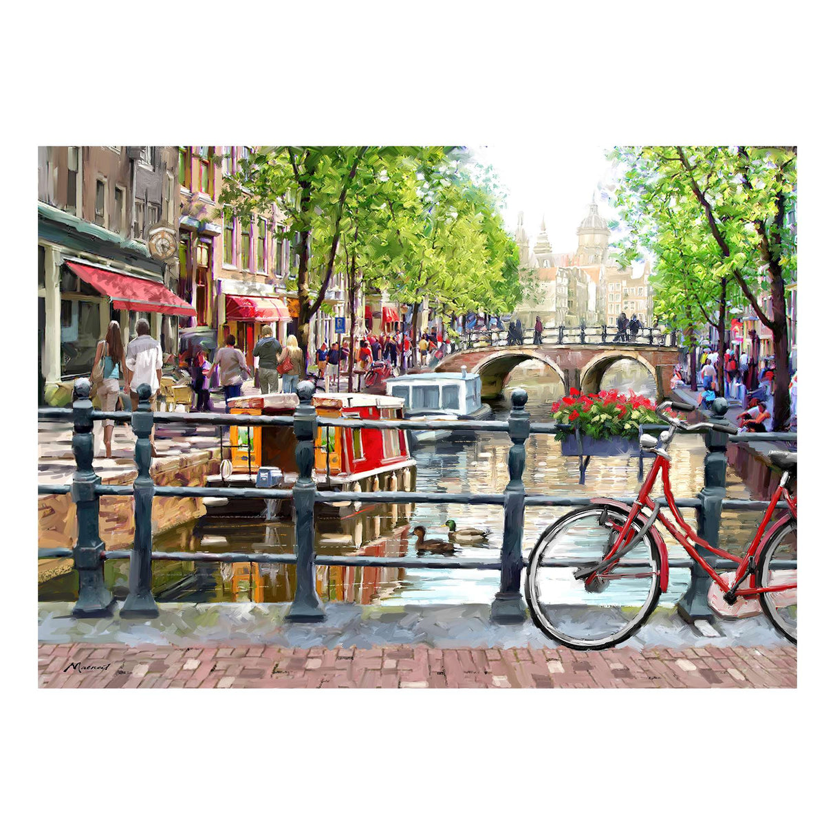 Spring in Amsterdam 1000 Piece Puzzle - Damaged Box