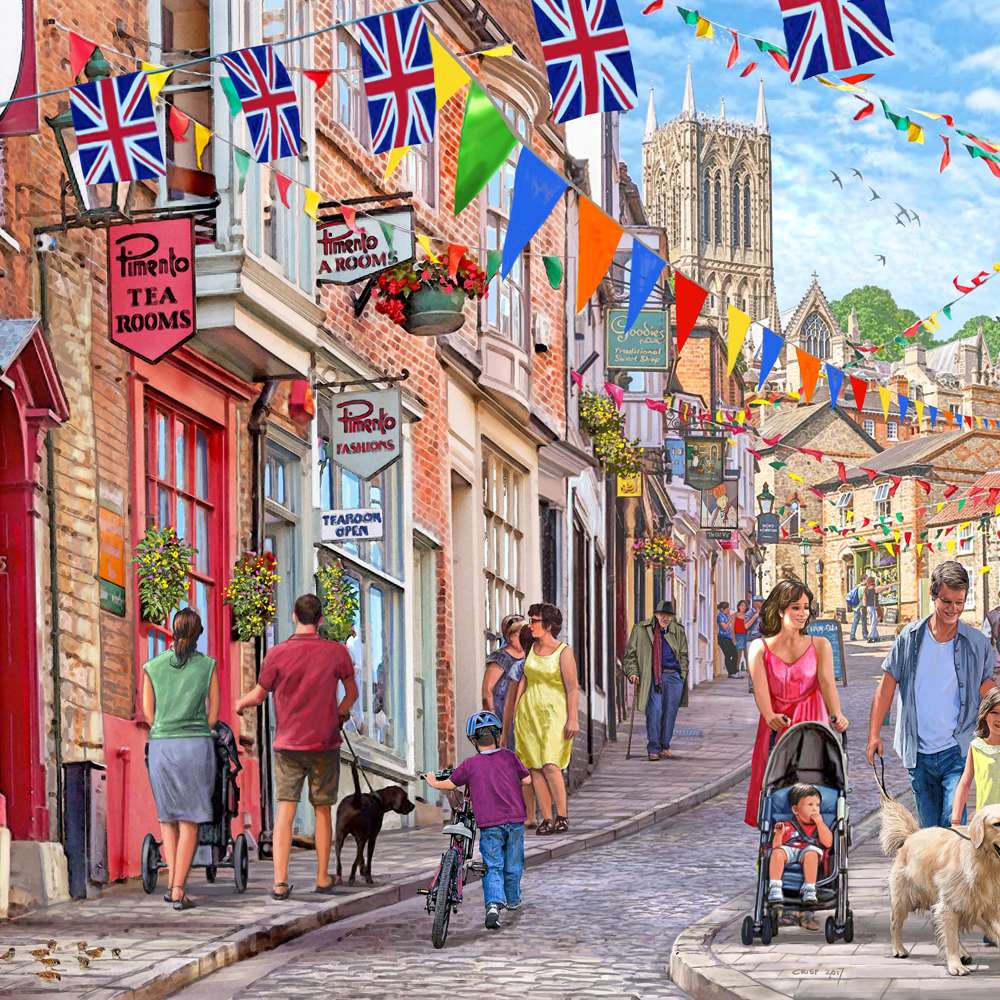 Steep Hill 1000 Piece Puzzle - Damaged Box