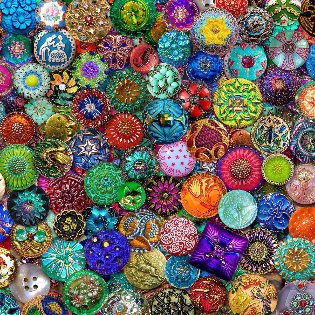 Glass Buttons 1000 Piece Jigsaw Puzzle