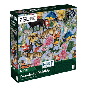The House of Puzzles ZSL Wonderful Wildlife 1000 Piece Puzzle- Zoo Animal Jigsaw