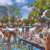 The House of Puzzles New Forest Ponies 1000 Piece Jigsaw Puzzle- Horse Puzzle
