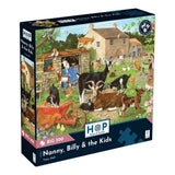 The House of Puzzles Nanny, Billy & the Kids BIG 500 Jigsaw Puzzle- Farm Jigsaws