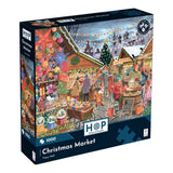 The House of Puzzles Christmas Market 1000 Piece Puzzle - Festive Xmas Puzzles
