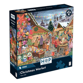 The House of Puzzles Christmas Market 1000 Piece Puzzle - Festive Xmas Puzzles