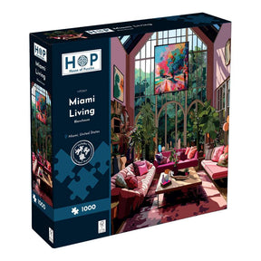 The House of Puzzles Miami Living 1000 Piece Puzzle - Cool Adult Jigsaw Puzzle