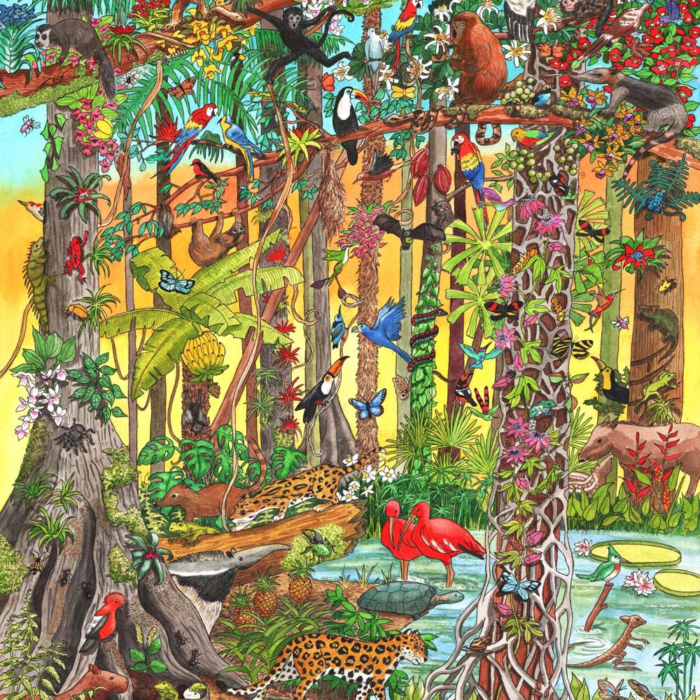 The House of Puzzles Animal Antics 100 Piece Puzzle - Jigsaw for Kids & Adults