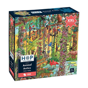 The House of Puzzles Animal Antics 100 Piece Puzzle - Jigsaw for Kids & Adults