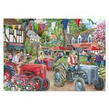 The House of Puzzles Tractor Parade BIG 500 Puzzle - Large Piece Scenic Jigsaw