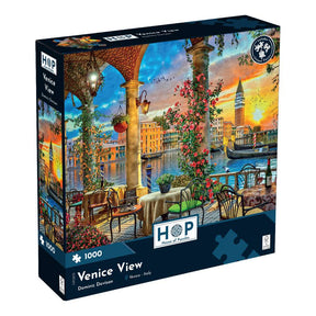 The House of Puzzles Venice View 1000 Piece Jigsaw Puzzle- Italian Scene Jigsaws