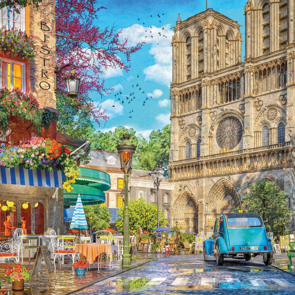 The House of Puzzles Notre Dame Afternoon 1000 Piece Jigsaw Puzzle- City Jigsaws