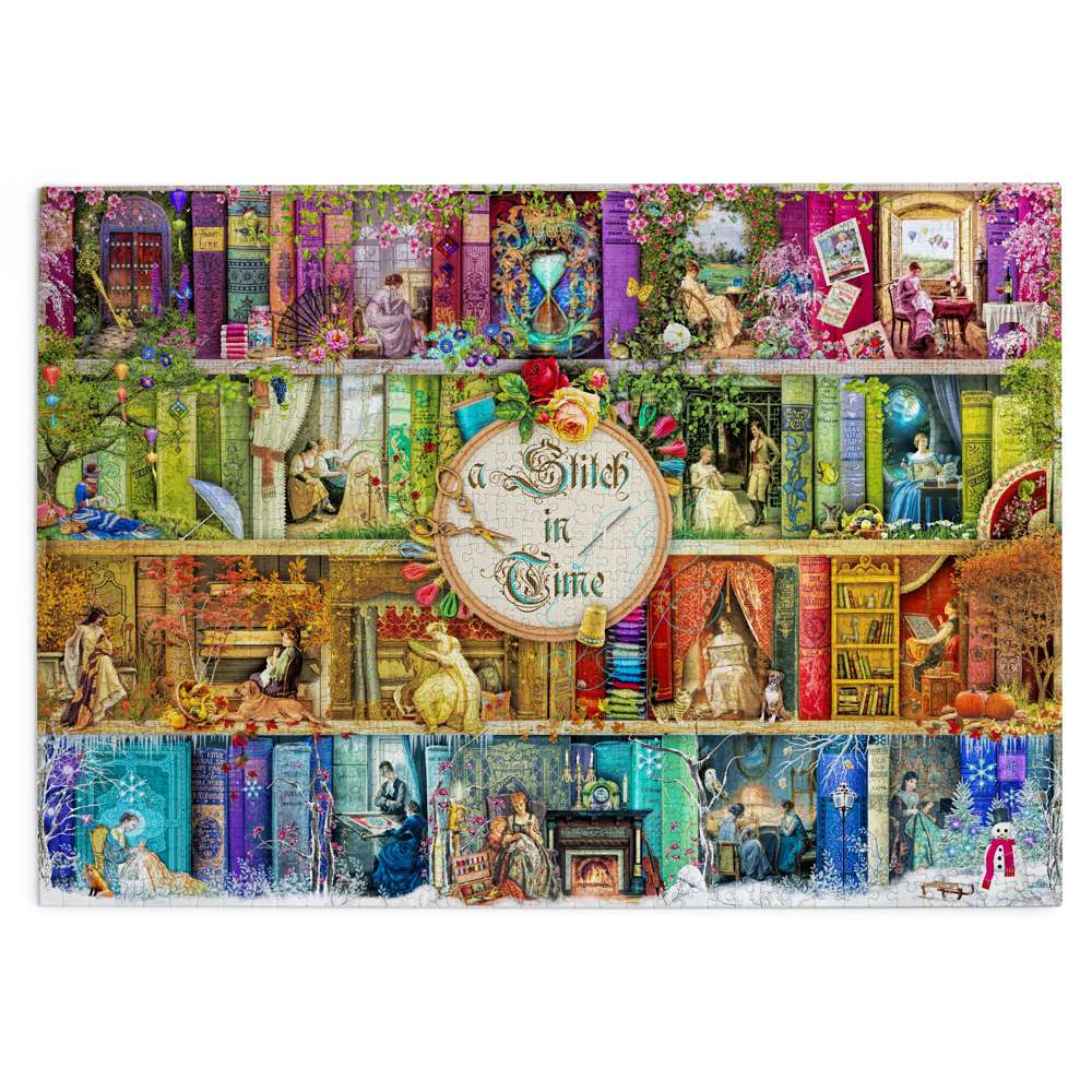 House of Puzzles A Stitch in Time 1000 Piece Jigsaw Puzzle-Vintage Style Jigsaws