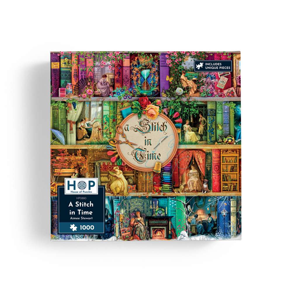 House of Puzzles A Stitch in Time 1000 Piece Jigsaw Puzzle-Vintage Style Jigsaws