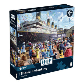 House of Puzzles Titanic Embarking 1000 Piece Jigsaw Puzzle- Historical Jigsaws
