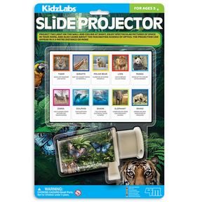 4M Kidzlabs Slide Projector Wildlife- Kids' Light Projectors with Animal Slides