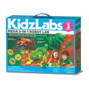 4M Mega Robot Lab- 3 in 1 Robotics Kit for Kids, Build your Own Robotic Animals