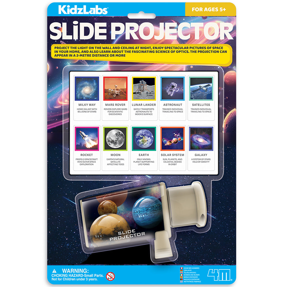 4M Slide Projector- STEM Toy Light Projectors for Kids with Space-Themed Slides