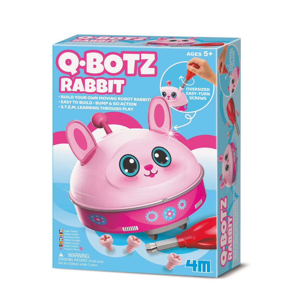 4M Kidzrobotix Q.Botz Rabbit-Kids' Robot Building Kit, Early STEM Learning Toy