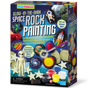 KidzMaker - Glow In The Dark - Space Rock Painting