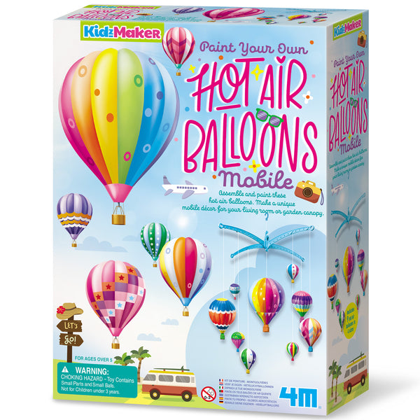 KidzMaker - Paint Your Own Hot Air Balloons Mobile – Bigjigs Toys
