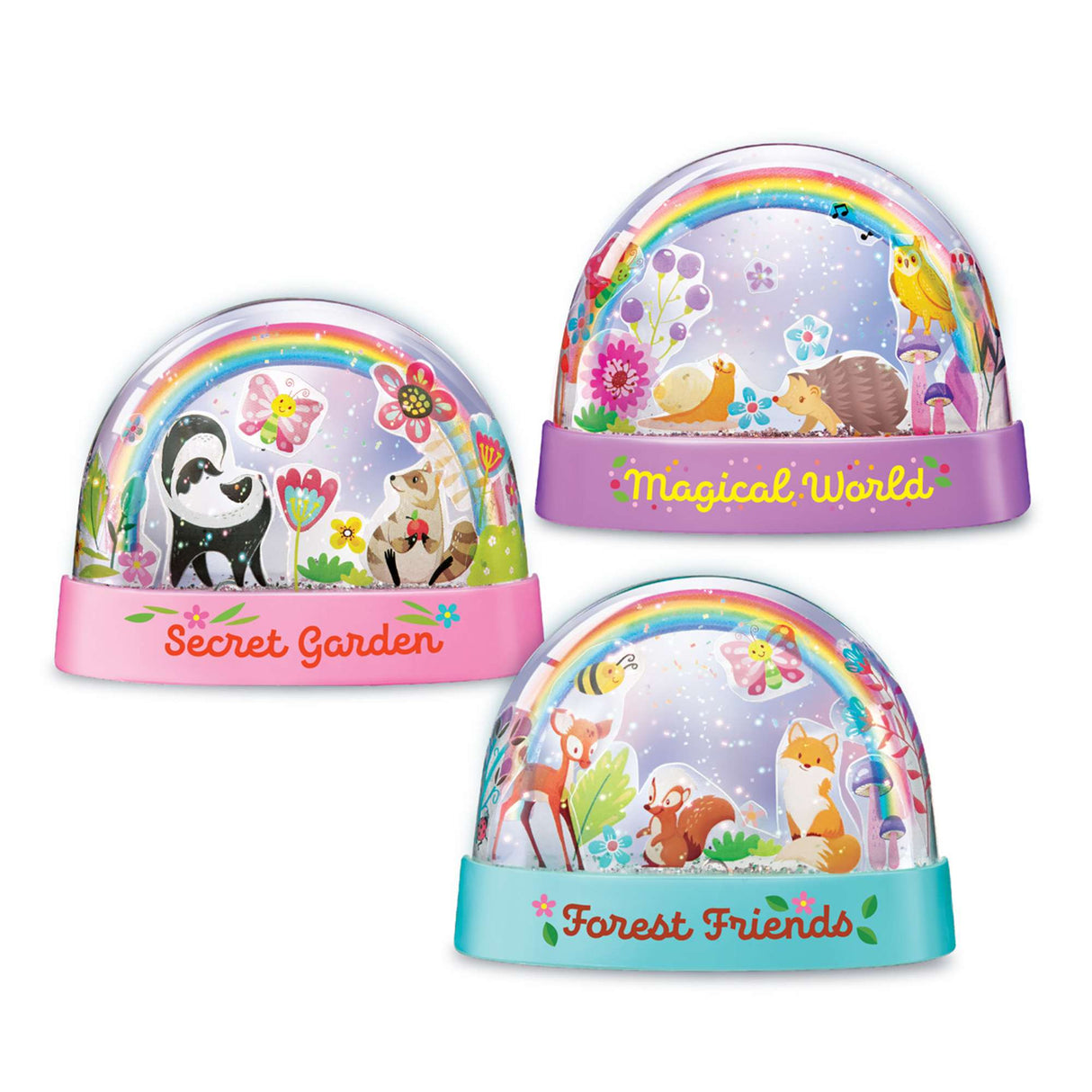 KidzMaker - Glitter Rainbow Snow Domes