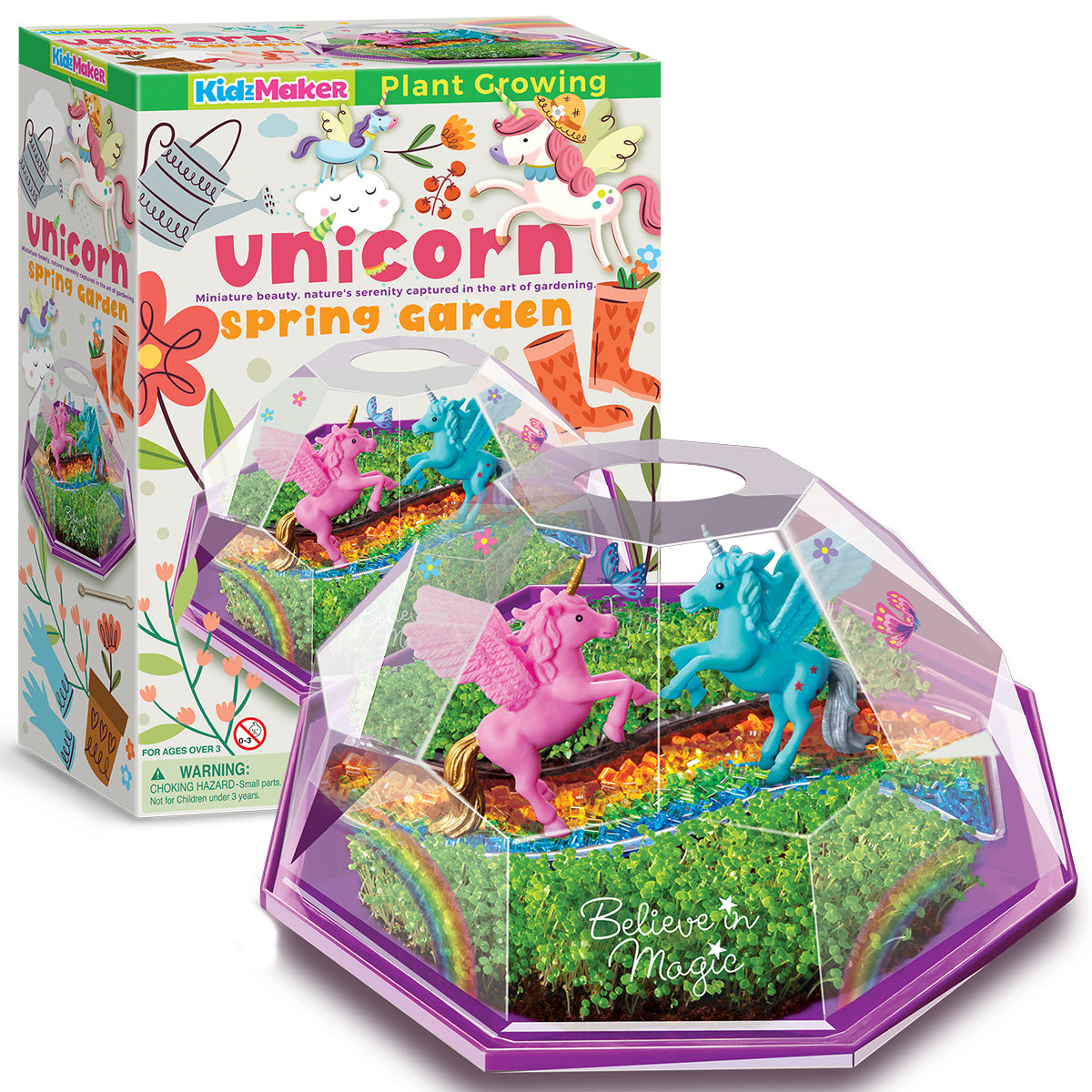 4M Unicorn Spring Garden - Kids Terrarium, Mini Greenhouse Gift for Girls & Boys