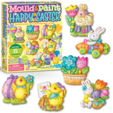 4M Mould & Paint Happy Easter- Clay Magnet Making Kit for Kids, Spring Craft Set