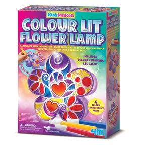 4M Colour Lit Flower Lamp KidzMaker DIY Flower Light Craft Kit
