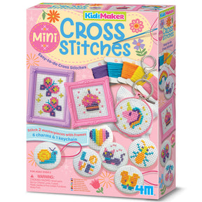 4M Cross Stitch Buttons - Beginner Cross Stitch Set for Kids, Arts & Crafts Kit