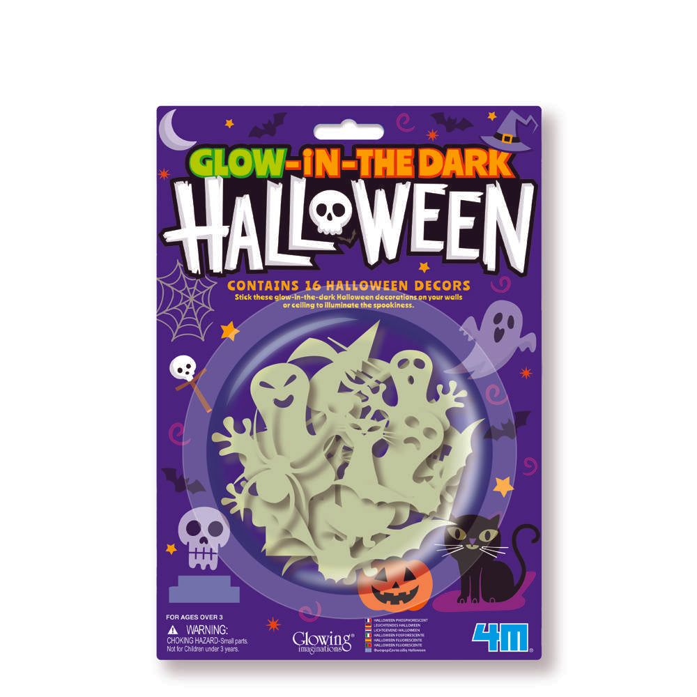 4M Glow in the Dark Halloween Decorations- STEAM Toy, Decor for Kids' Bedrooms
