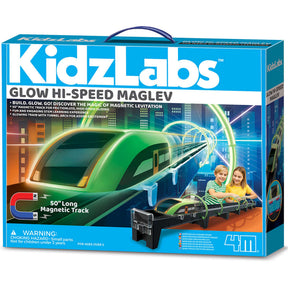 4M Glow Hi-Speed Maglev - Magnetic 50 Inch Train Track with Train & Tunnel