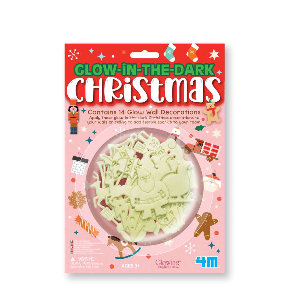 Glow in the Dark Christmas Kids Ceiling Stickers Pack of 14