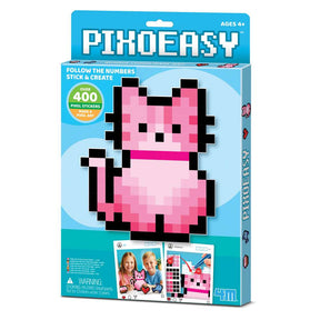 4M Pixoeasy Cat-Pixel Art Making Kit for Kids with Mosaic Pieces & Display Stand