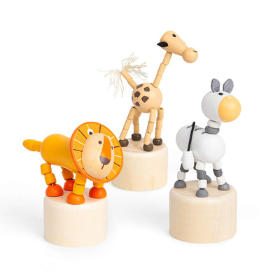 Animal Push Ups - Lion, Zebra, Giraffe (Pack of 3)