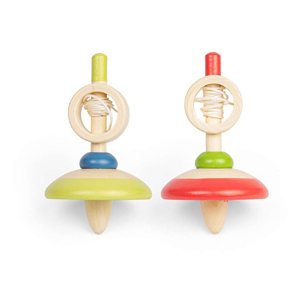 Pull String Spinning Top | Pocket Money Toys | Bigjigs Toys