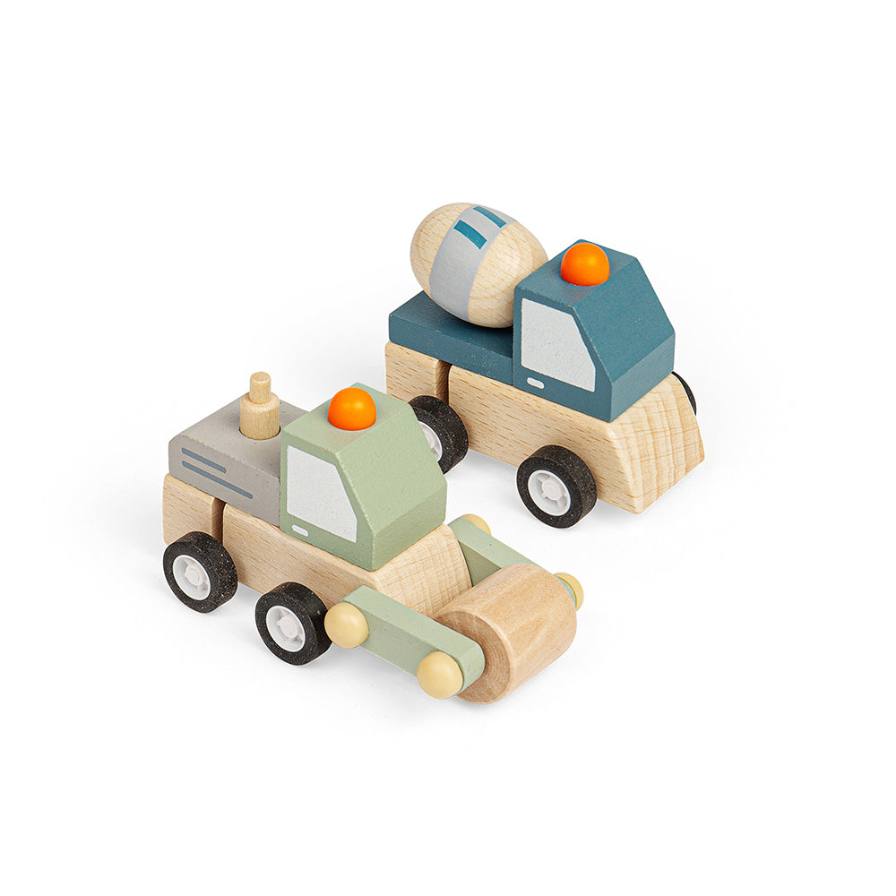 Wind Up Trucks - Mixer, Roller (Pack of 2)