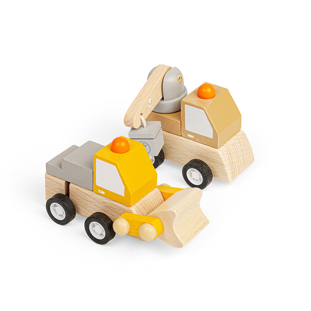 Wind Up Trucks - Yellow, Brown (Pack of 2)