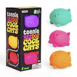 NeeDoh Teenie Cool Cats Classic Groovy Kitten Shaped Squishy 3 Pack