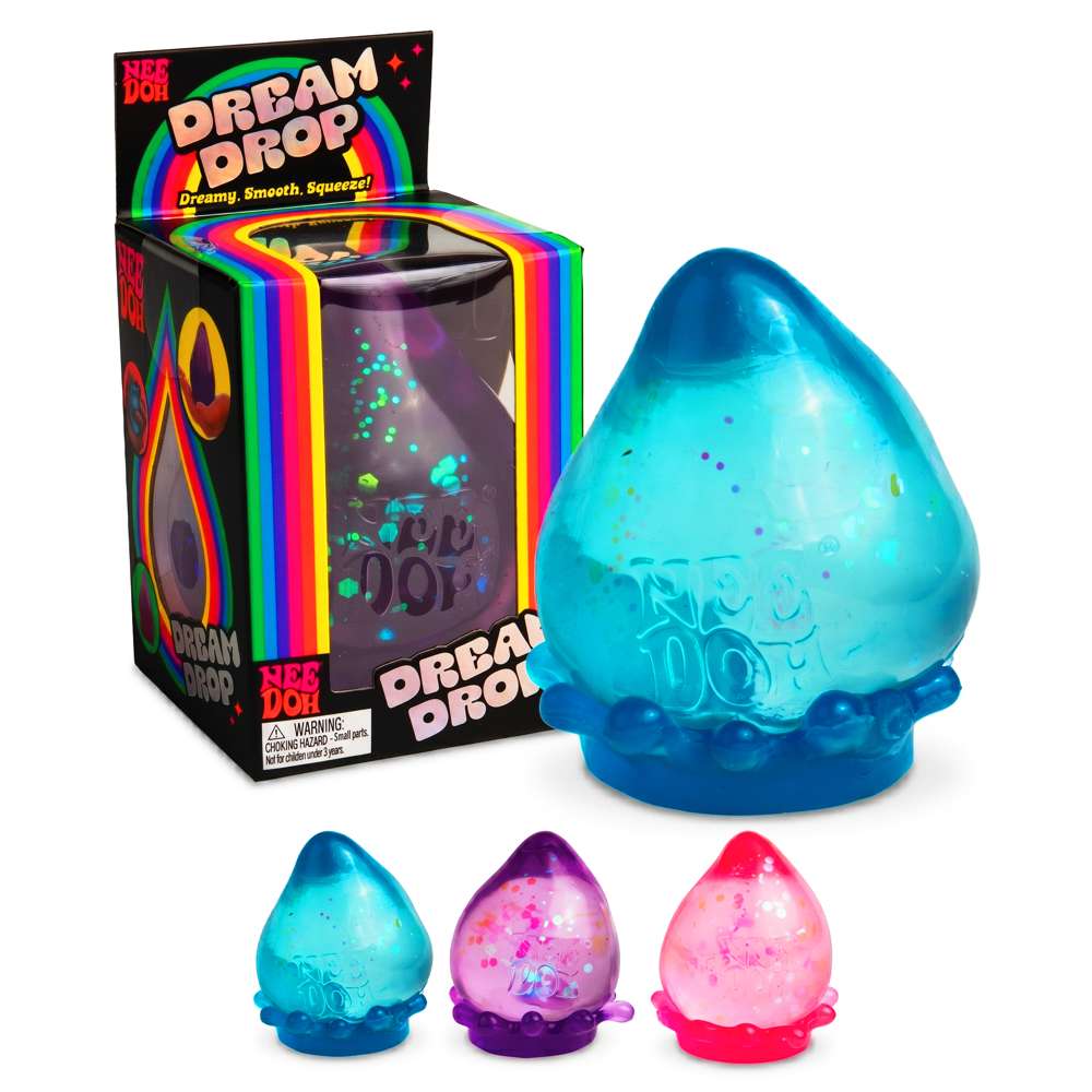 NeeDoh Dream Drop Dreamy Smooth Squeeze Raindrop Squishy Fidget Toy