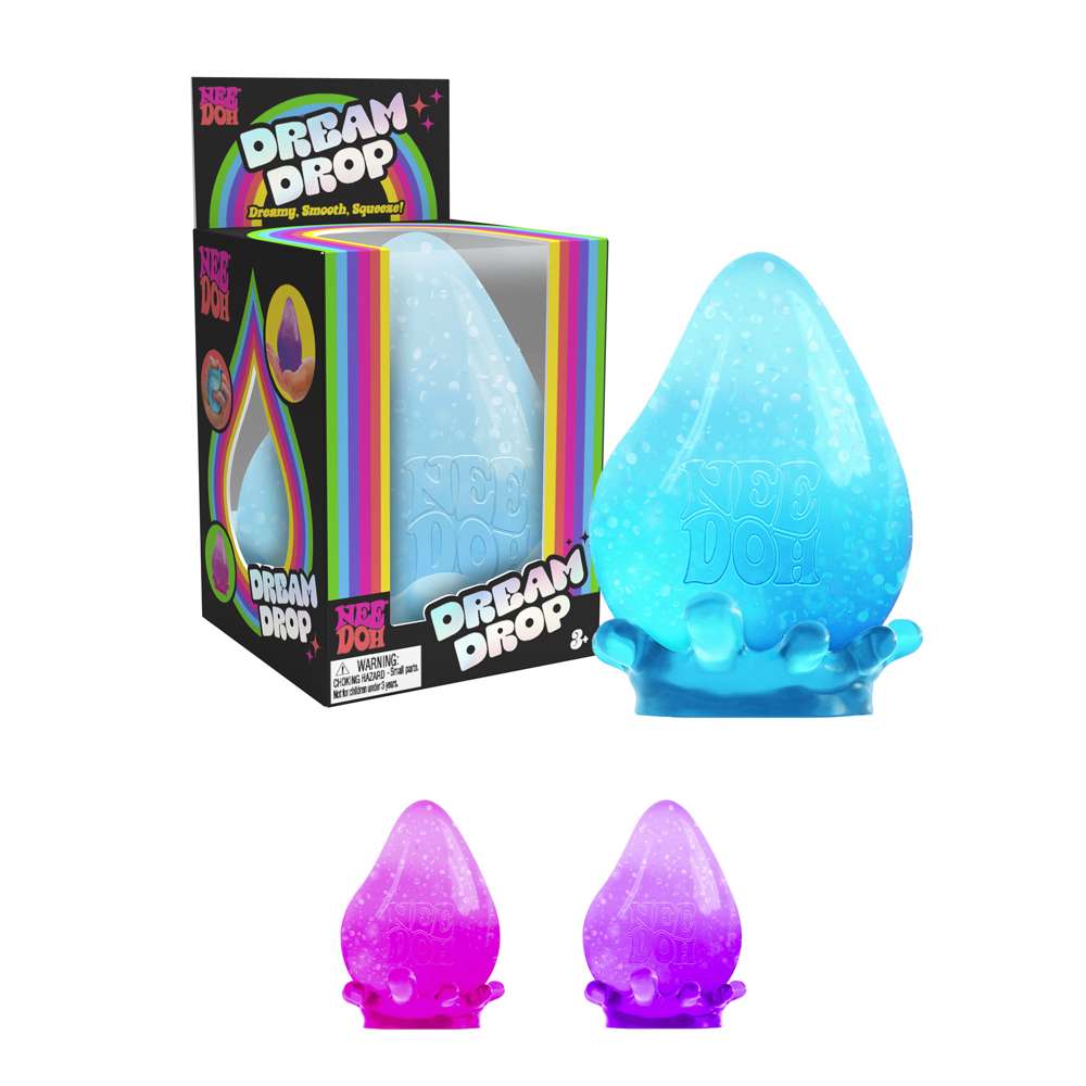 NeeDoh Dream Drop Dreamy Smooth Squeeze Raindrop Squishy Fidget Toy